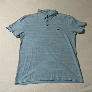 Lords of Harlech Mens Polo Blue Shirt US Size Large